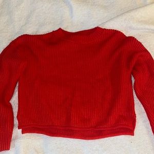 Cropped knit sweater